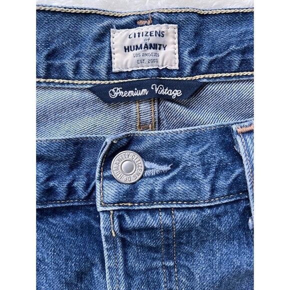 Citizens Of Humanity Blue Straight Leg Jeans - Picture 12 of 16